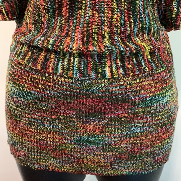 Forever 21 Rainbow Flutter Sleeve Knit Top Size S - Picture 3 of 8